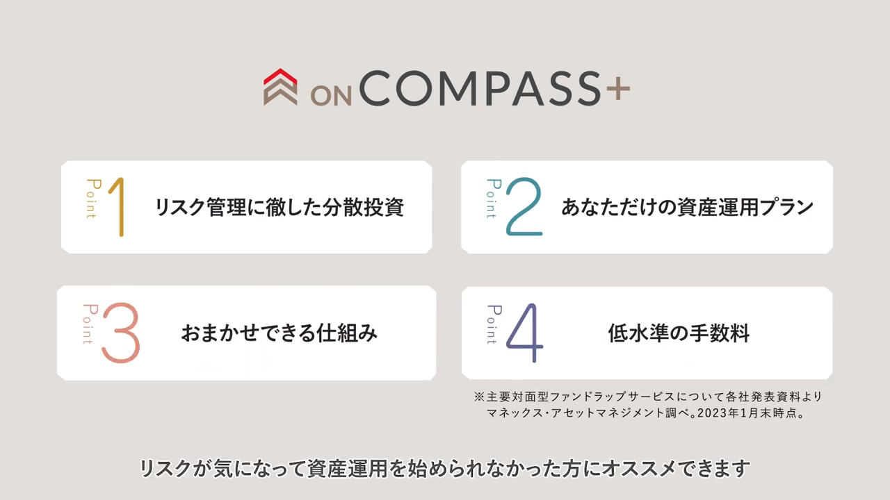 ON COMPASS+ - ロボアドバイザーと対面サポートの融合